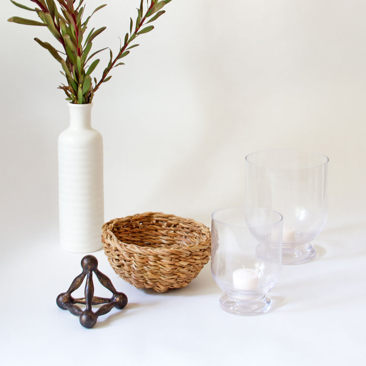 Glass Hurricane Candleholder