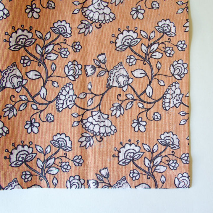 Peach Floral Table Runner