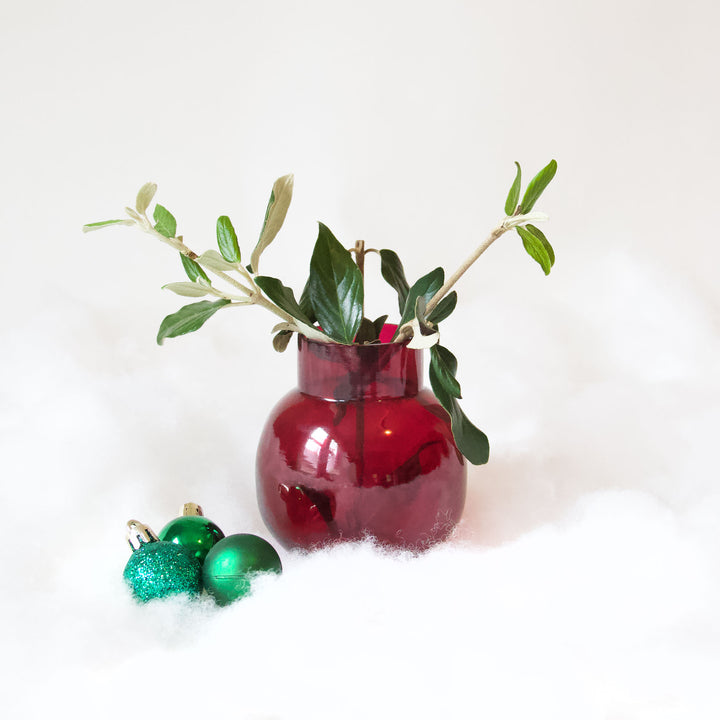 Petite Ruby Glass Bud Vase