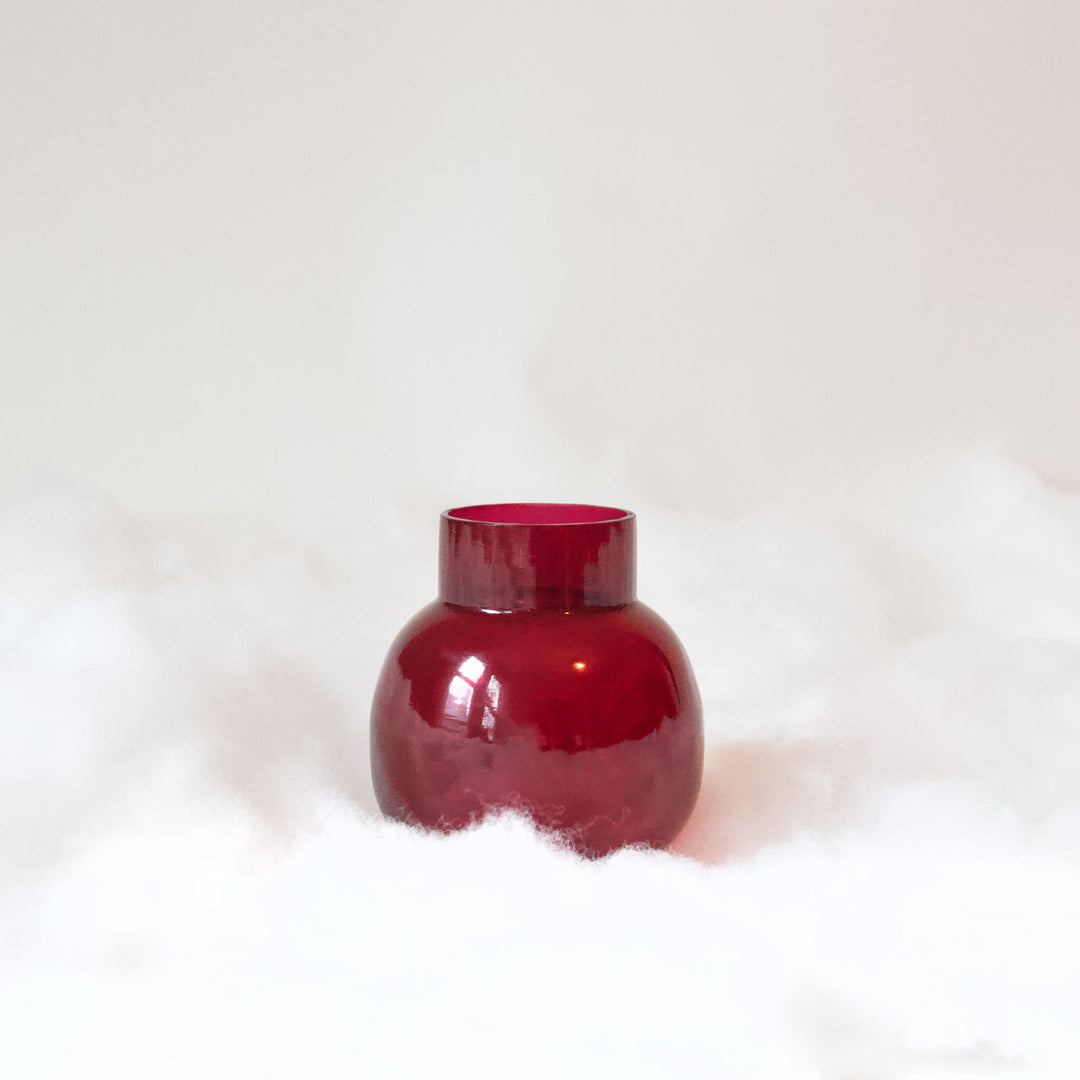 Petite Ruby Glass Bud Vase