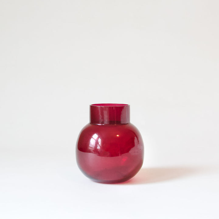 Petite Ruby Glass Bud Vase