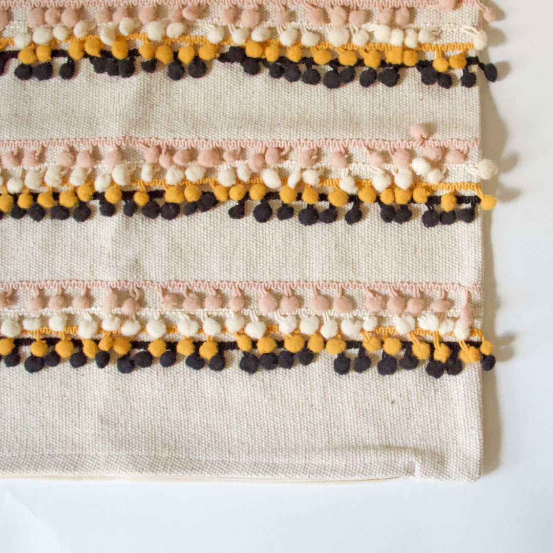 Pom Pom Cotton Pillow Cover