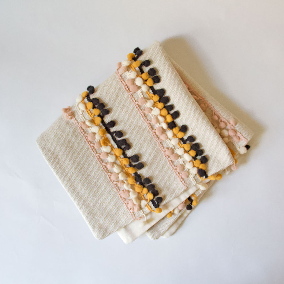 Pom Pom Cotton Pillow Cover