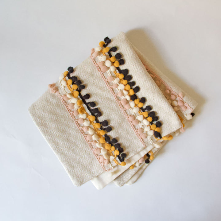 Pom Pom Cotton Pillow Cover