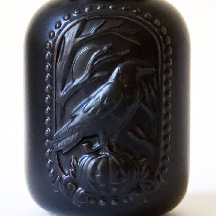 Raven Black Ceramic Vase