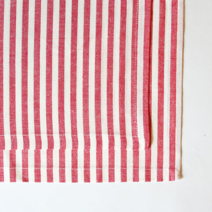 Red & White Striped Napkins, Set of 4