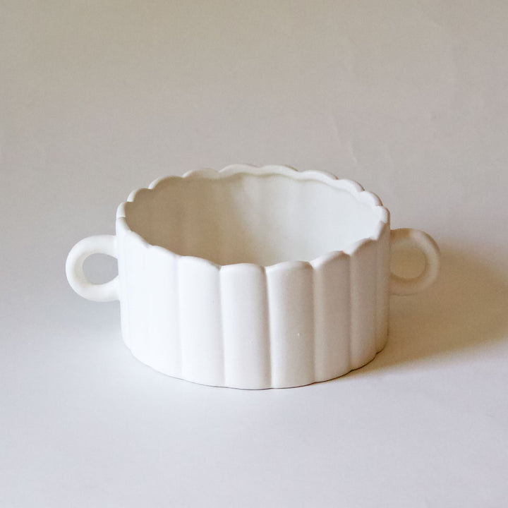 Scalloped Ceramic Bowl