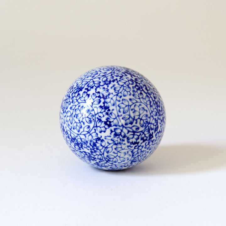 Porcelain Spheres - Blue & White, Set of 3