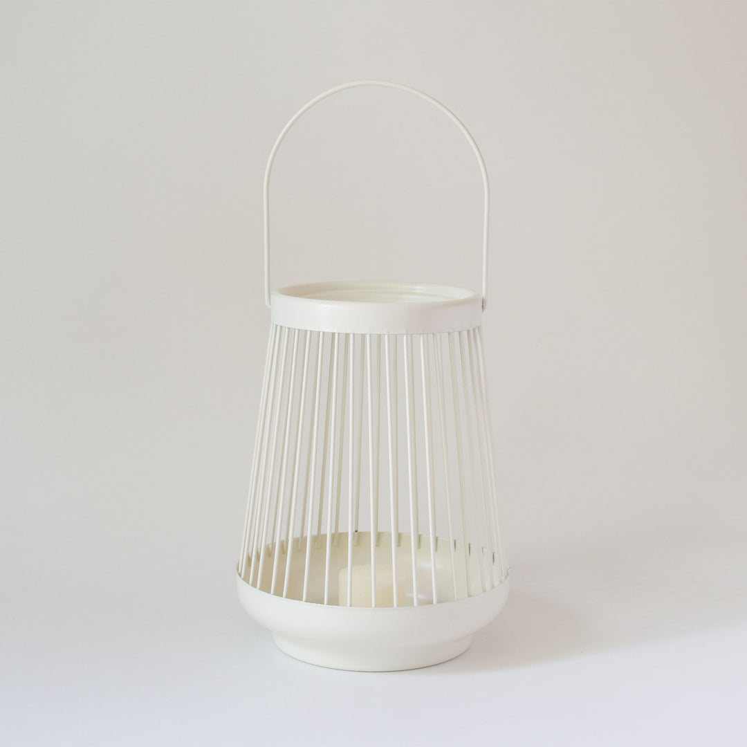 Spoke Metal Lantern - Ivory