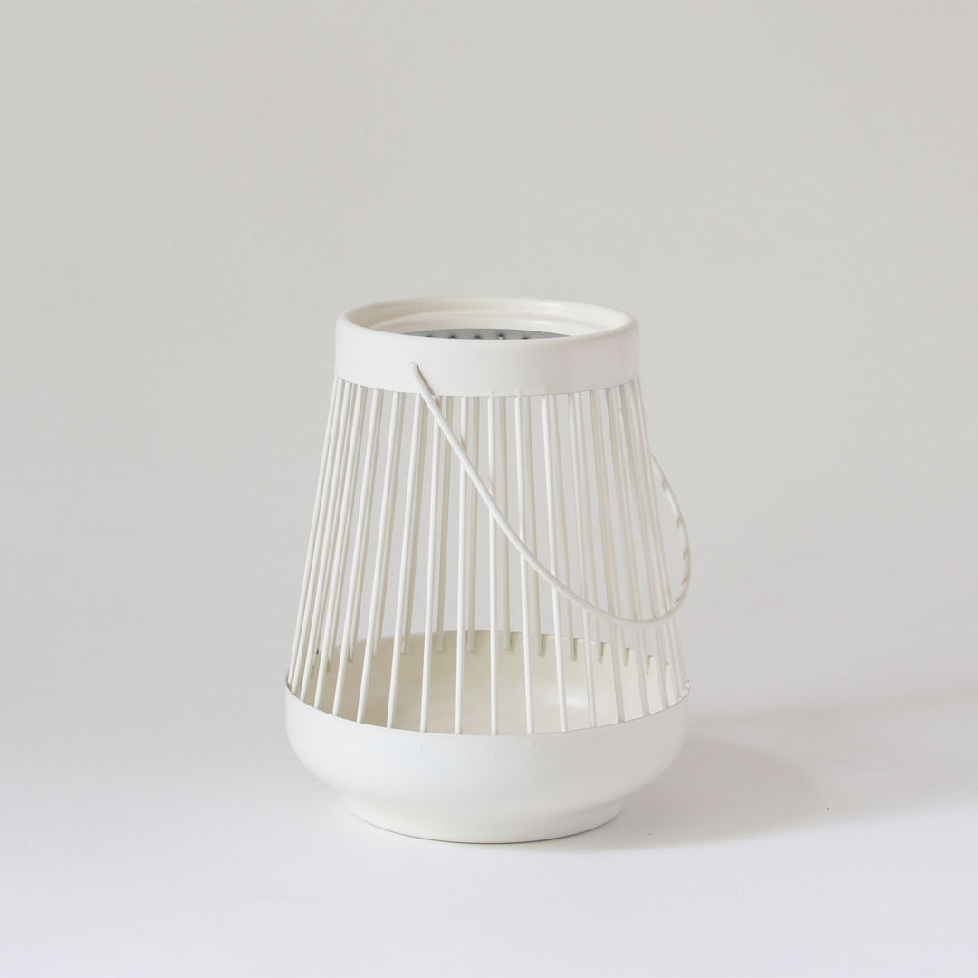 Spoke Metal Lantern - Ivory