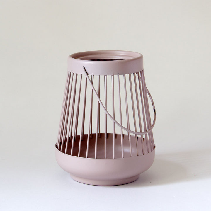 Spoke Metal Lantern - Taupe