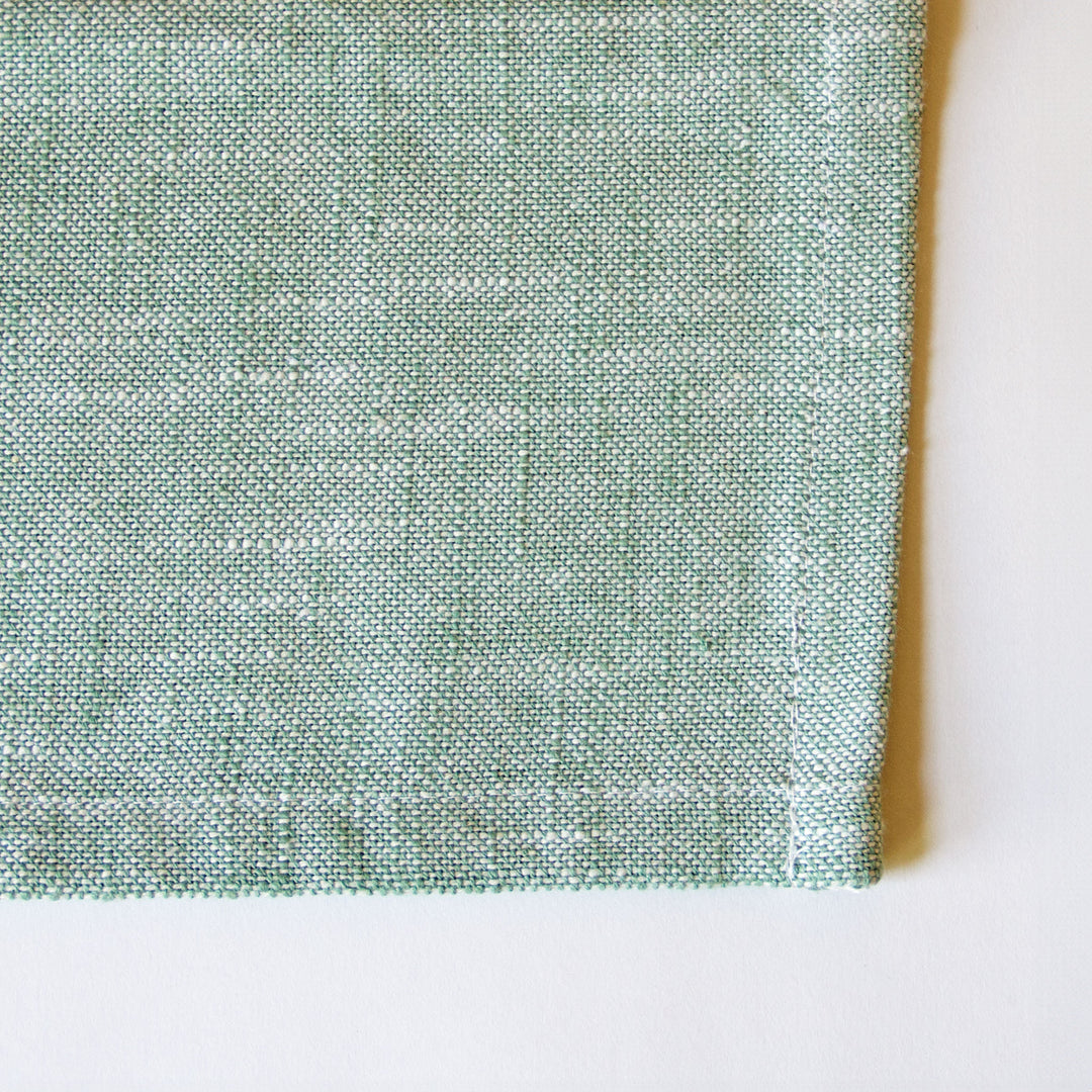 Striped Chambray Kitchen Towel - Green