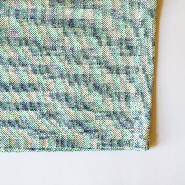 Striped Chambray Kitchen Towel - Green