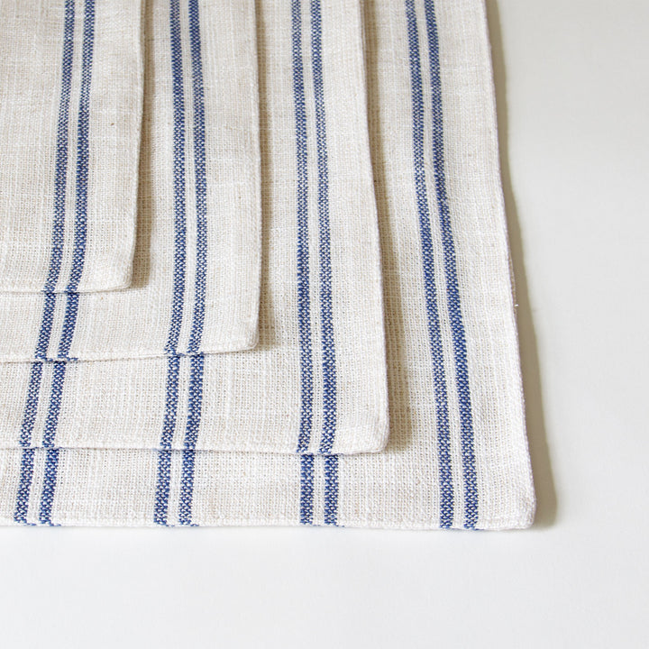 Striped Placemats - Blue, Set of 4