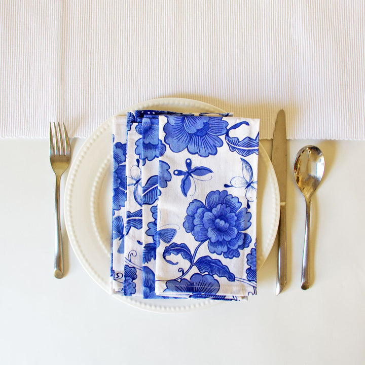Butterfly Floral Napkins, Set of 4