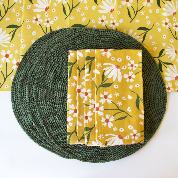 Table Setting Bundle - Daisies, Set for 4