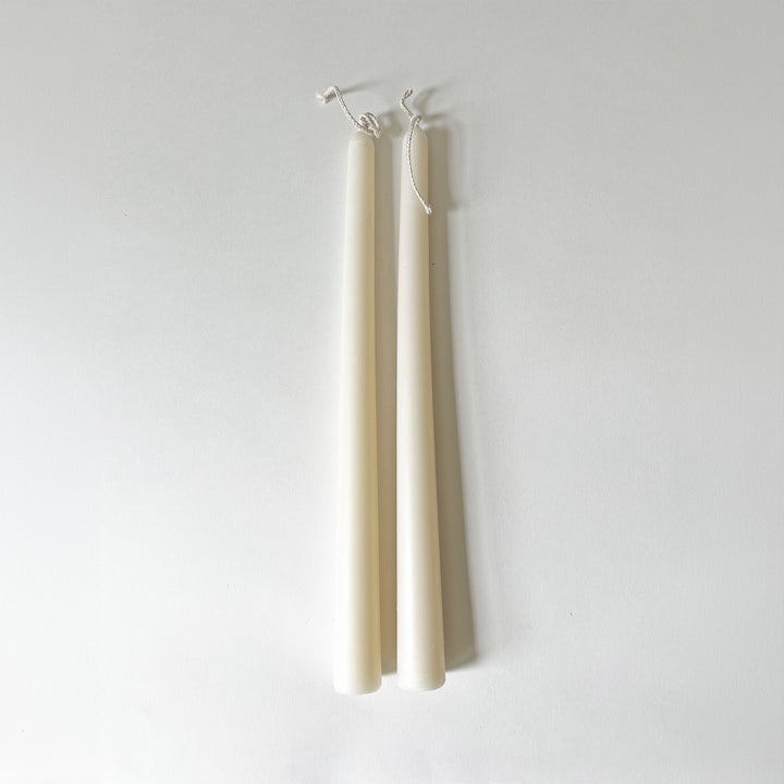 Taper Candles - Ivory, Set of 2