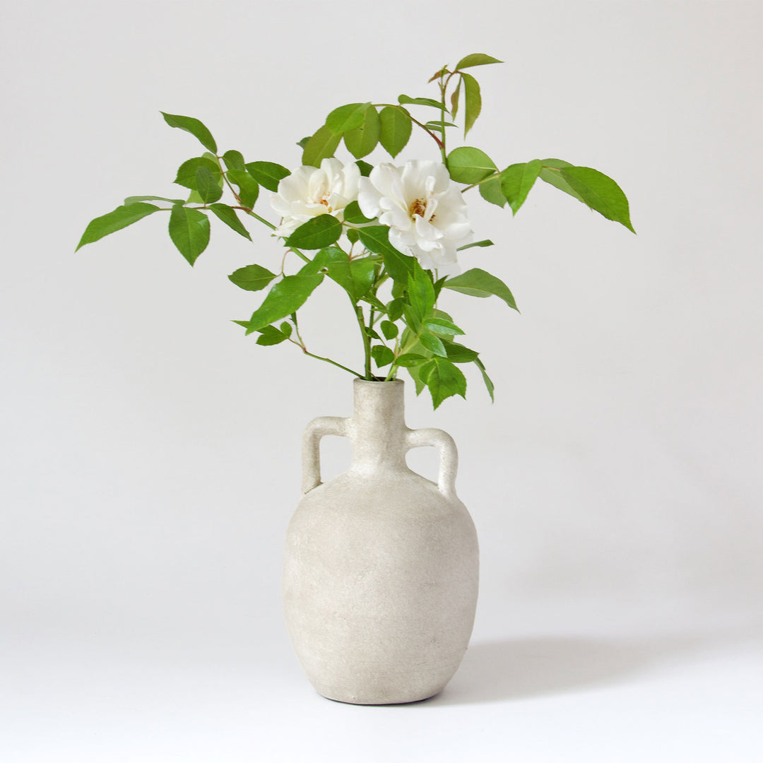 Terracotta Vase - Cream