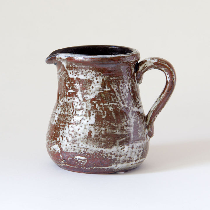Textured Ceramic Handle Vase - Brown