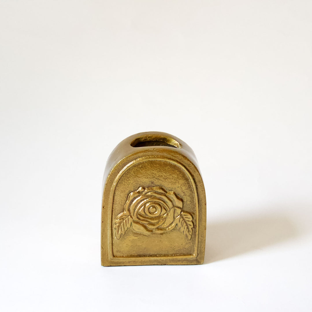 Tombstone Metal Bud Vase