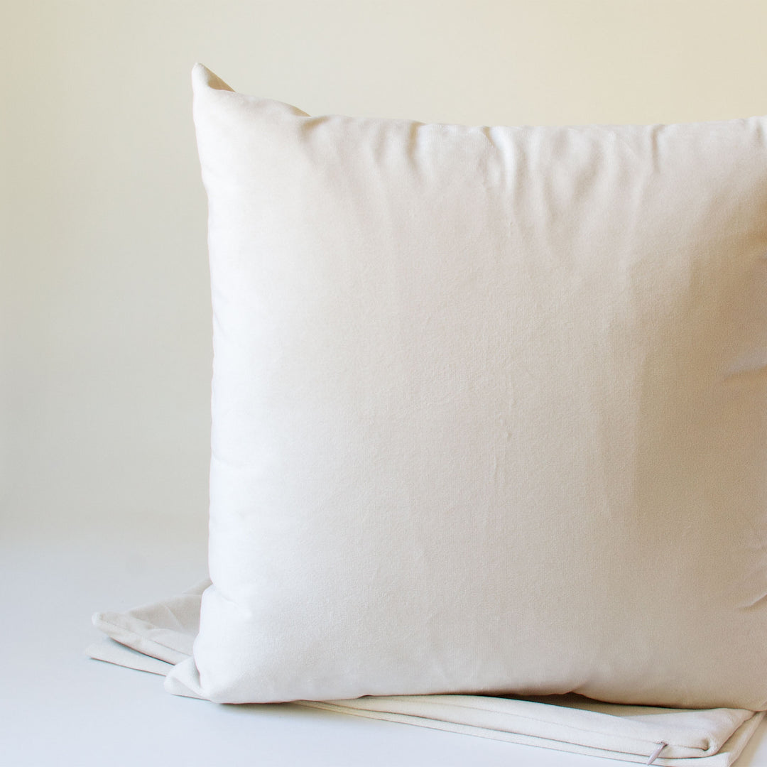 Velvet Pillow Cover - Ivory
