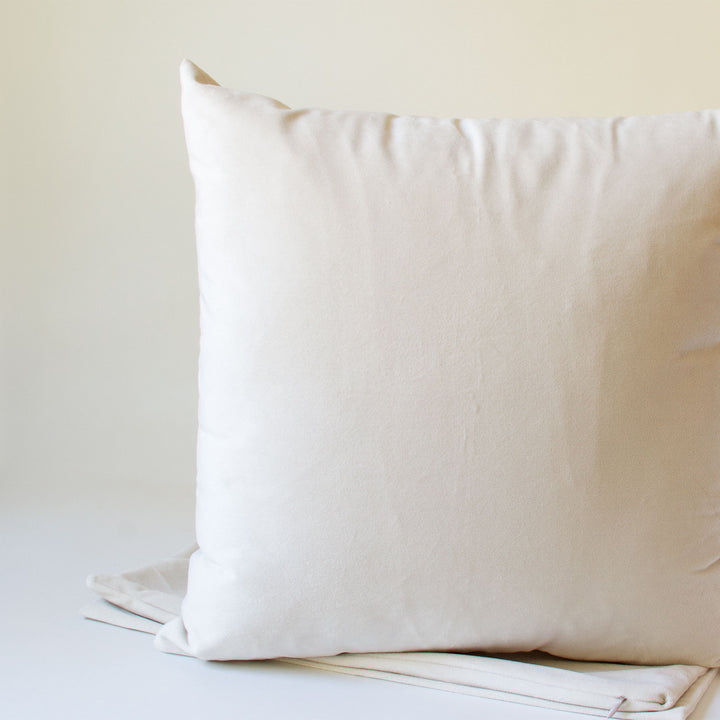 Velvet Pillow Cover - Ivory