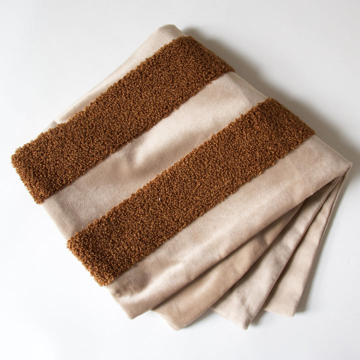 Velvet Striped Loop Pillow Cover
