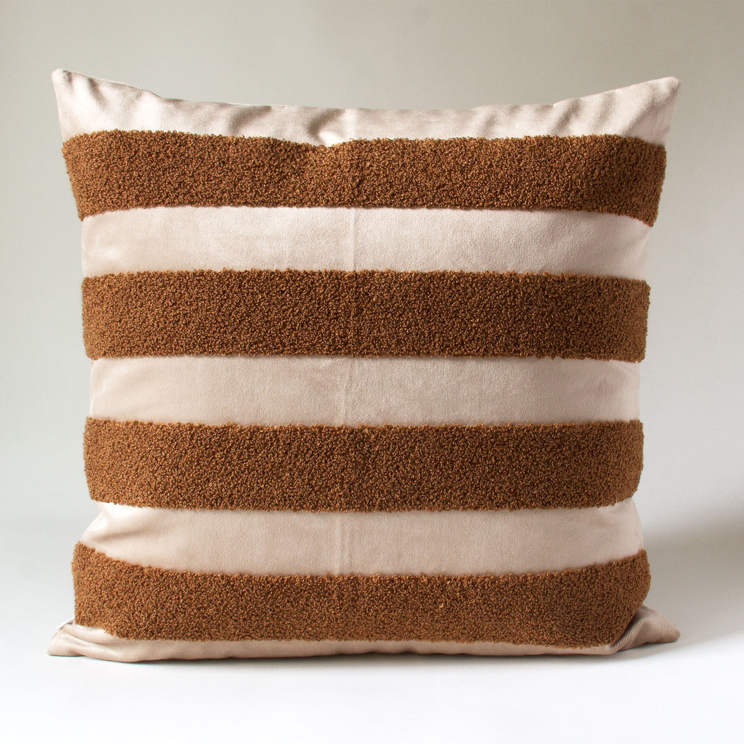 Velvet Striped Loop Pillow Cover