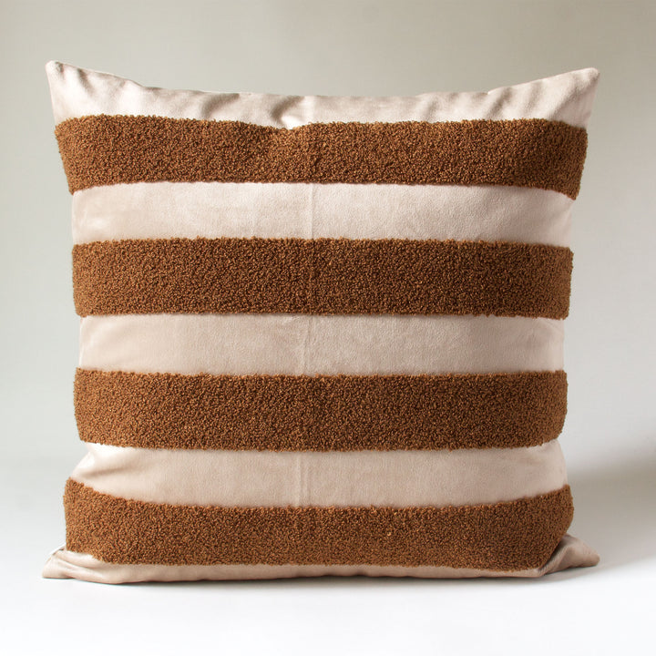 Velvet Striped Loop Pillow Cover