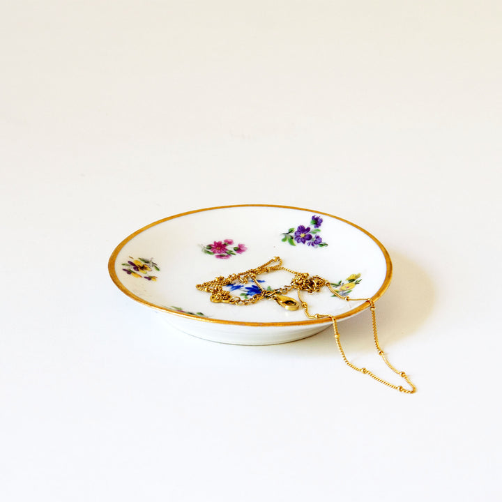 Vintage Floral Trinket Dish - Multi