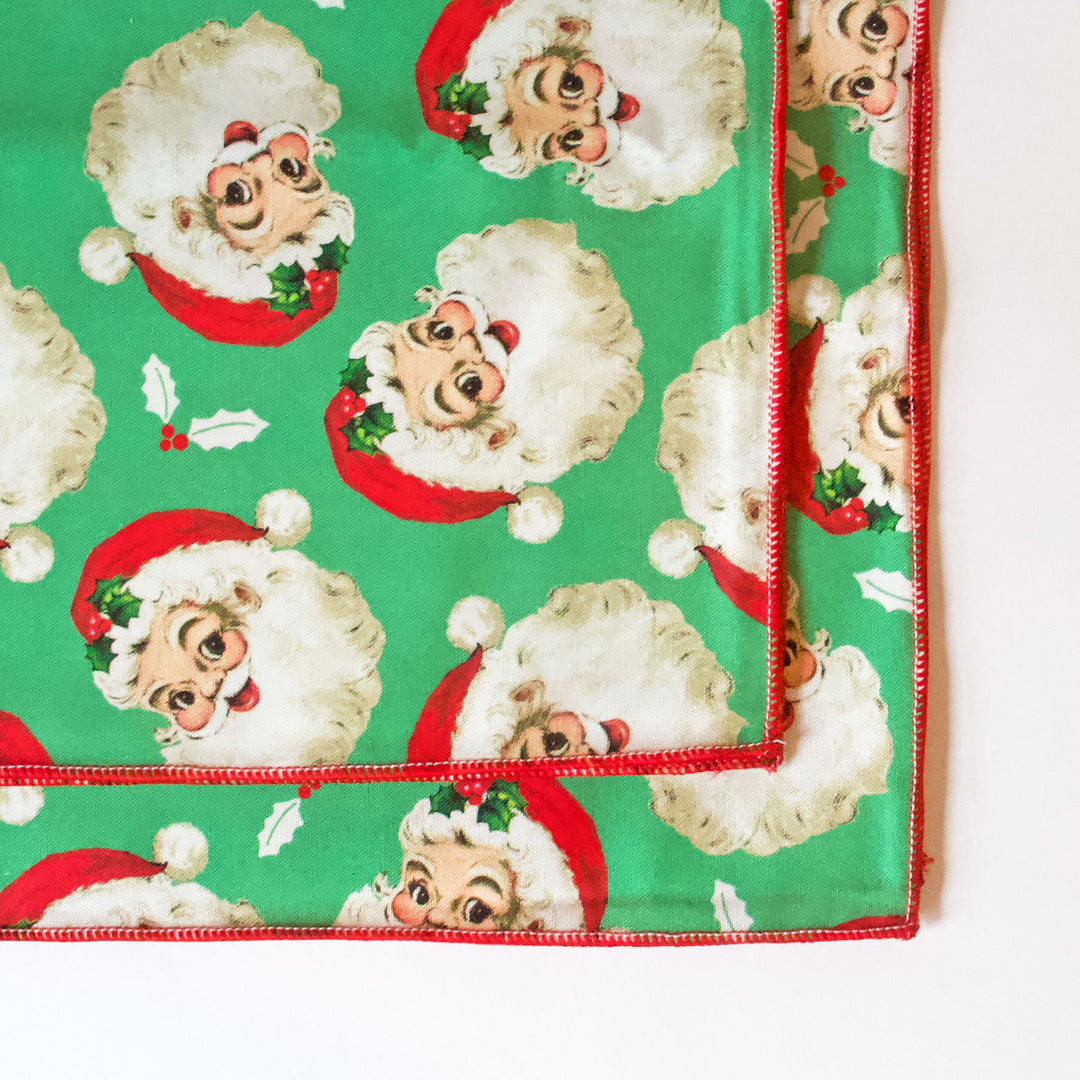 Vintage Santa Napkins, Set of 4