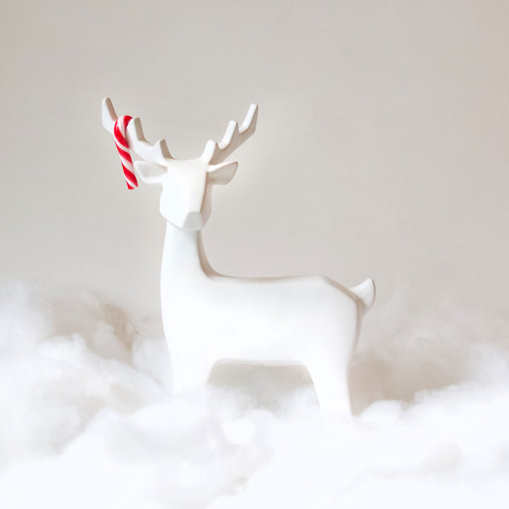 White Ceramic Deer