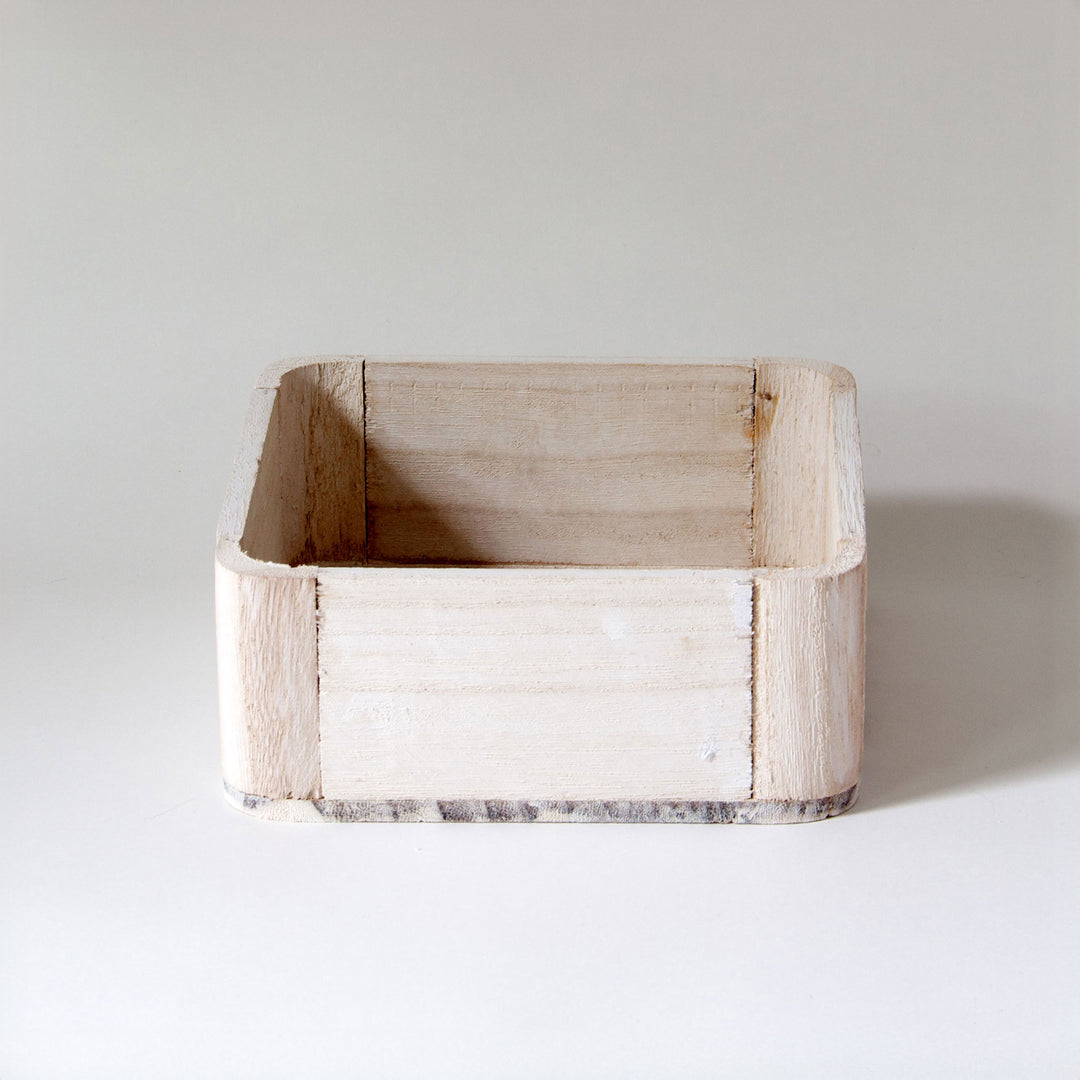 Whitewash Square Wooden Tray