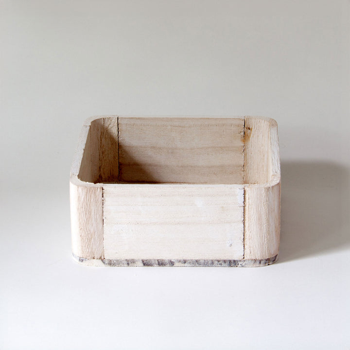 Whitewash Square Wooden Tray