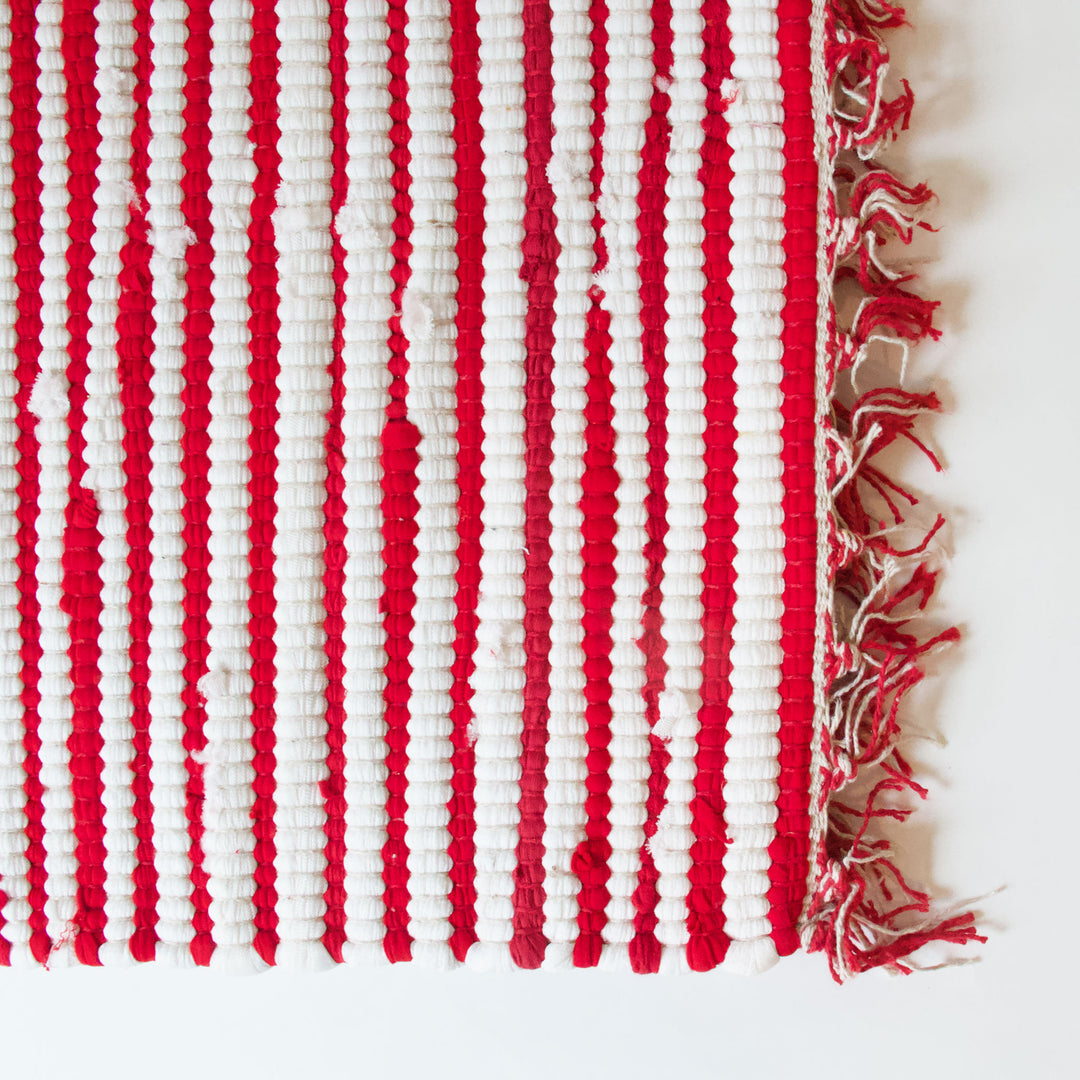 Woven Candy Cane Table Runner