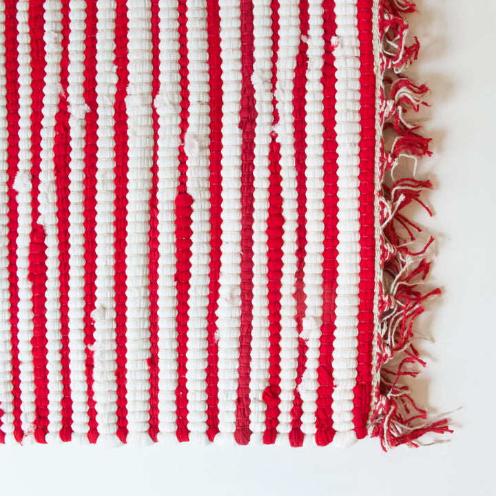 Woven Candy Cane Table Runner