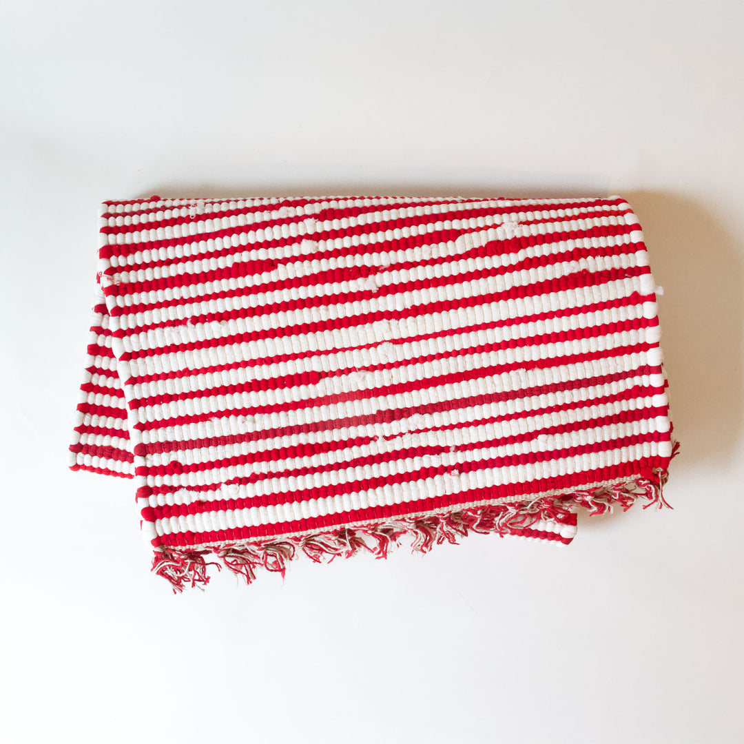 Woven Candy Cane Table Runner