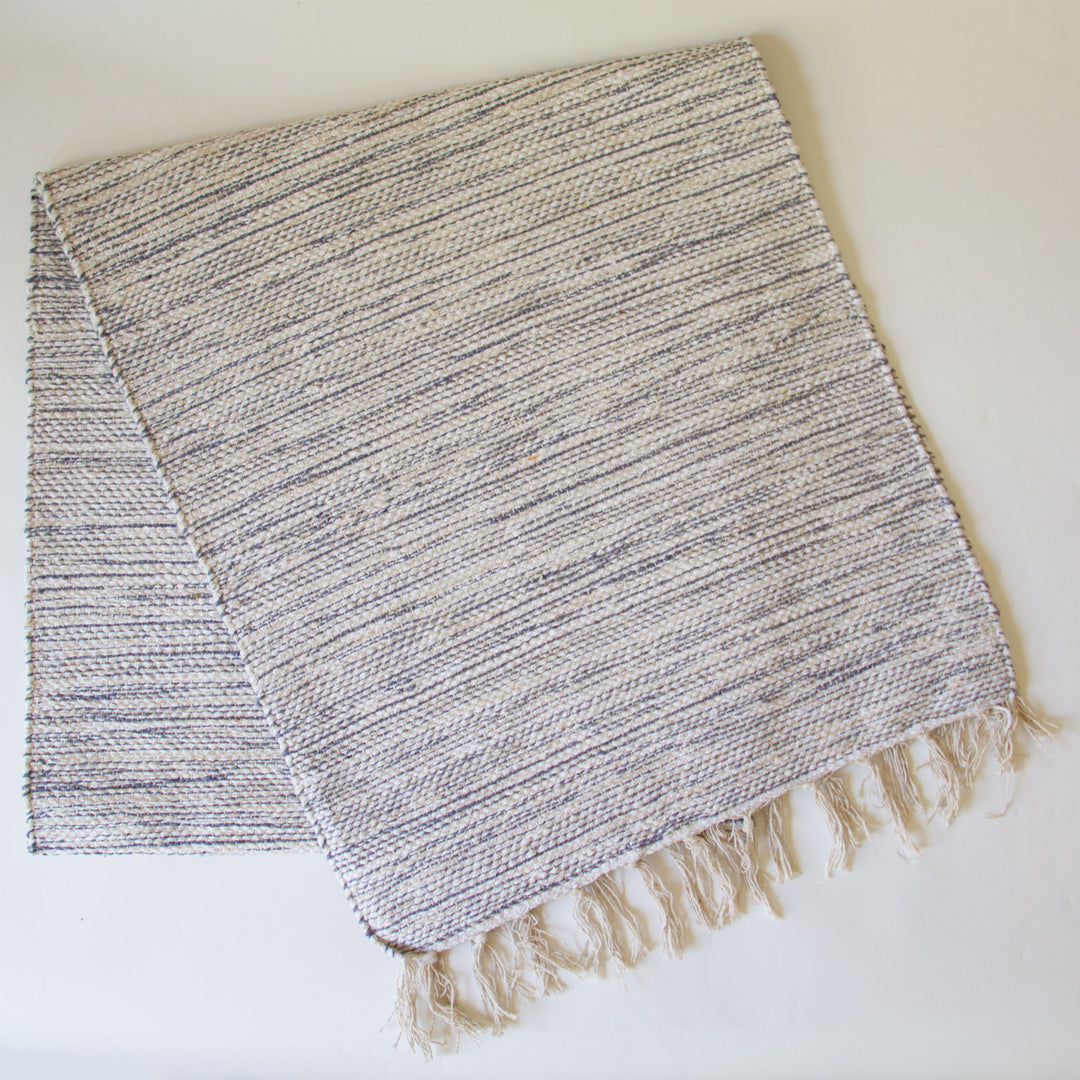 Woven Fringe Table Runner - Blue