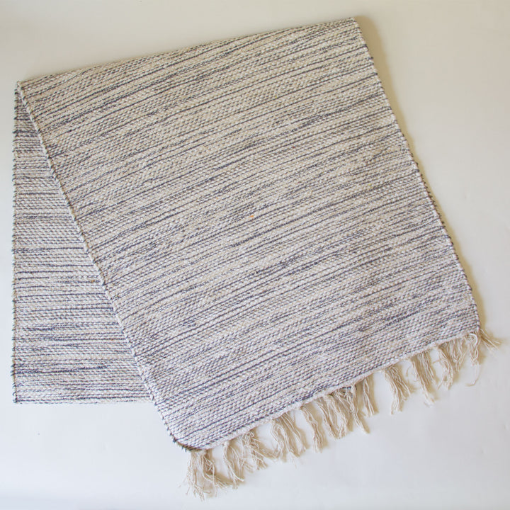 Woven Fringe Table Runner - Blue