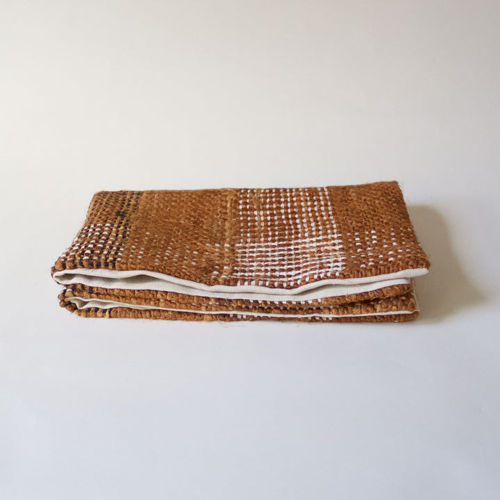 Woven Plaid Pillow Cover - Rust