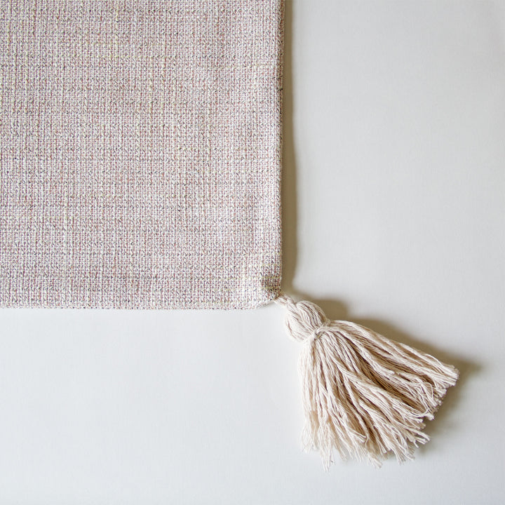 Woven Tassel Pillow Cover - Ivory